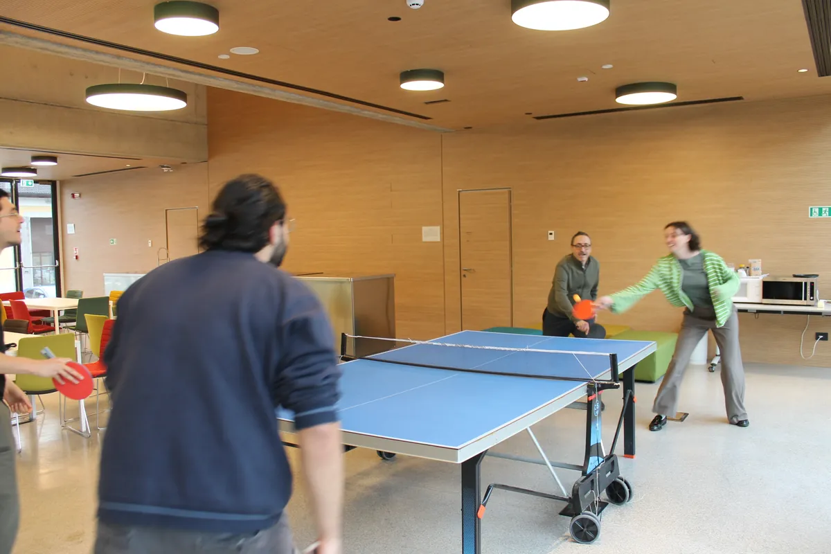 Ping pong at the lab